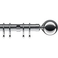 28mm Nikola Curtain Pole Chrome