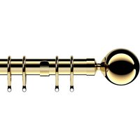 28mm Nikola Curtain Pole Bright Brass