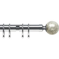 28mm Empire Curtain Pole Satin Silver