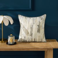 Clarke & Clarke Blocks Feather Filled Cushion 43cm x 43cm Silver